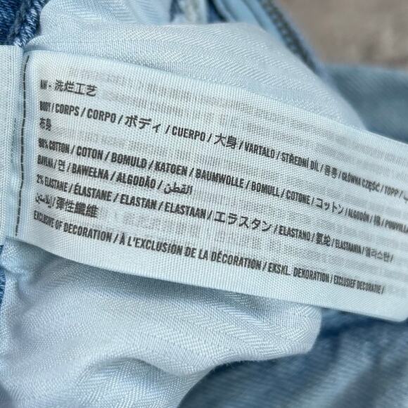 Hollister Patchwork Straight Leg Jeans Blue Two Tone Denim Size 25 - Picture 6 of 10